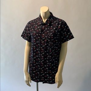 Black four star button up size S